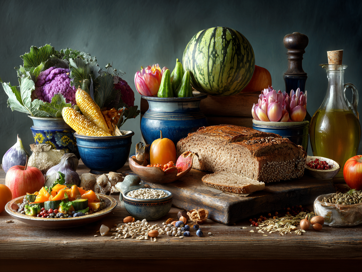 Ingrediente fresh și colorate pentru mese echilibrate